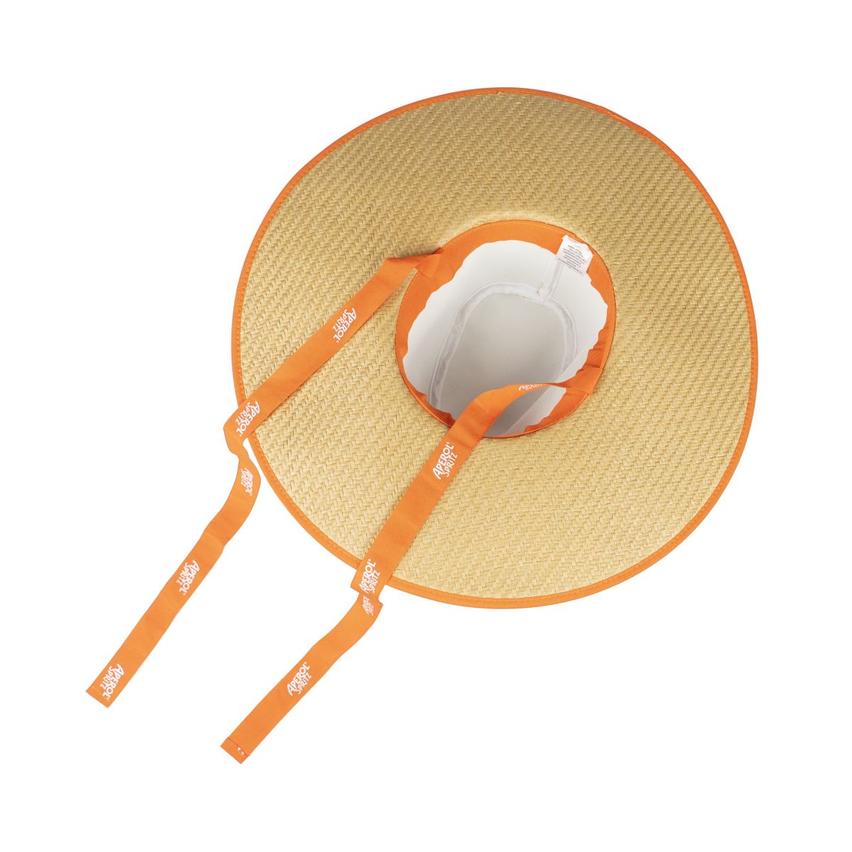 Cappello di paglia Aperol Spritz a tesa larga con nastri Cappello a tesa larga con nastri – Vista 3
