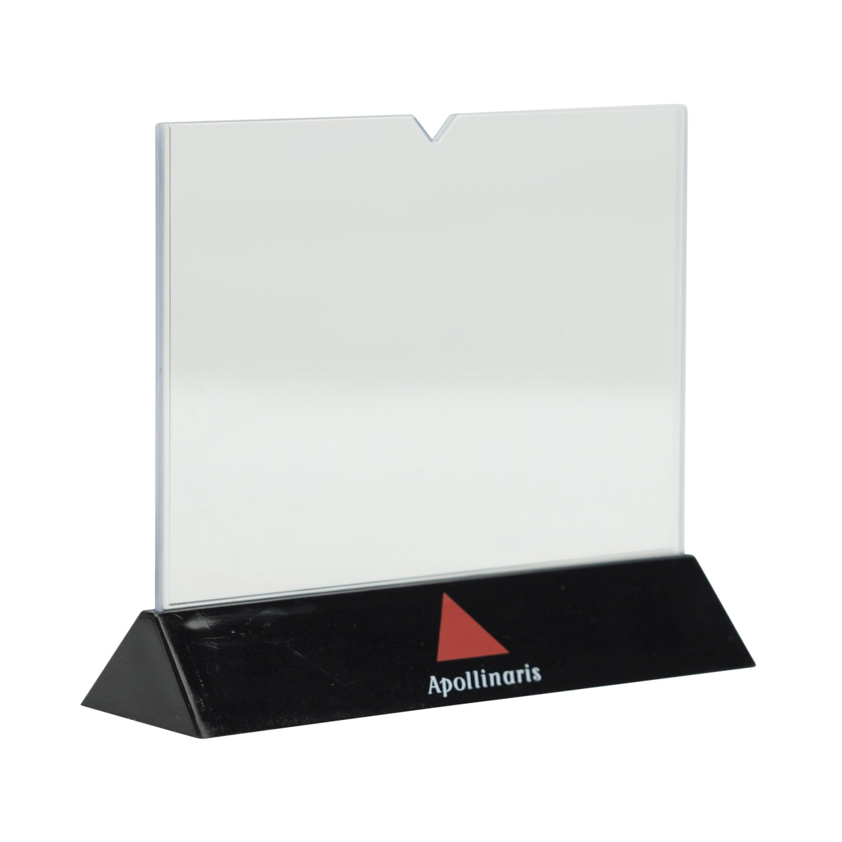 Apollinaris Acqua Espositore Portacarte Nero Logo Espositore da tavolo Menu