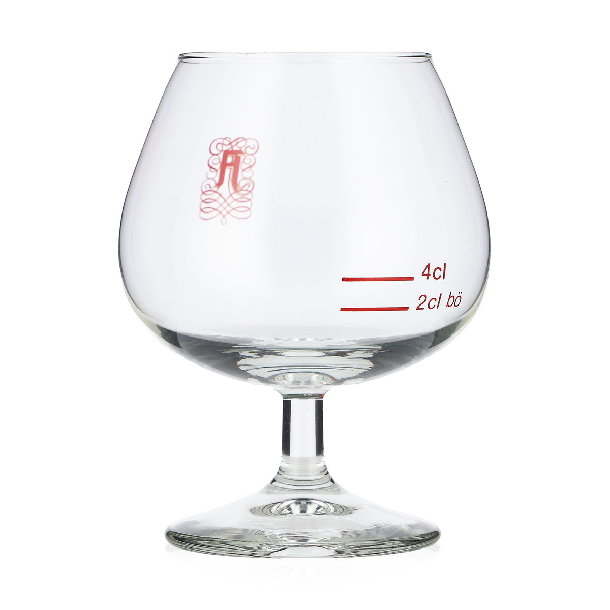 Bicchierino da liquore Asbach da 0,15 l con manico, logo rosso – Vista 3