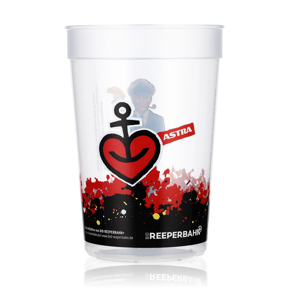 Bicchiere da birra Astra  Plastica rigida riutilizzabile 0,4 l Reeperbahn Hans Albers