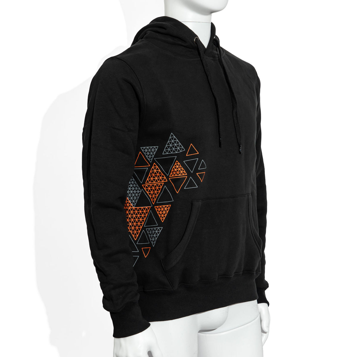 Felpa con cappuccio con motivo del bicchiere da whisky Auchentoshan, taglia S, nera, in cotone – Vista 2