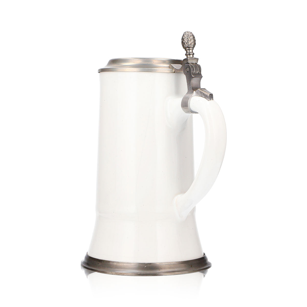 Bicchiere da birra Ayinger, boccale in terracotta da 0,84 l con coperchio in stagno, motivo “Raccolto”, terracotta – Vista 4