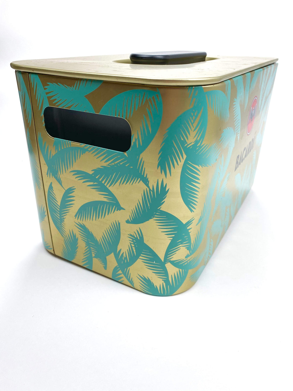 Bacardi Rum Raffredda bottiglie Contenitore per cubetti di ghiaccio Box Cooler Palma oro Menta – Vista 2