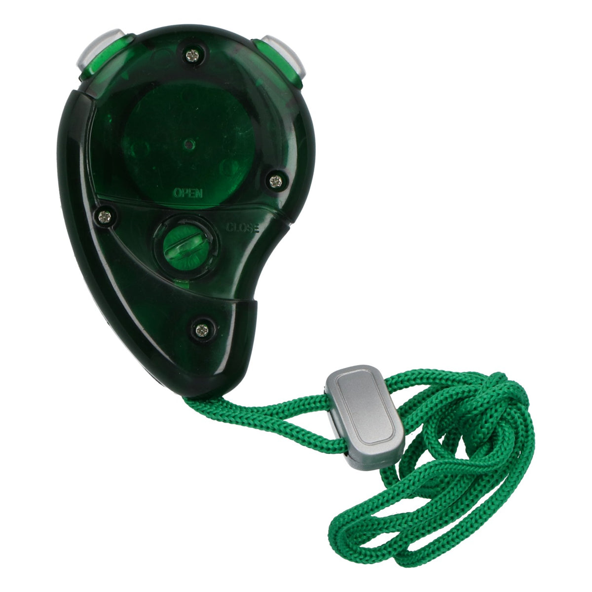 Cronometro Bad Brambacher con cordino da collo, argento e verde – Vista 3