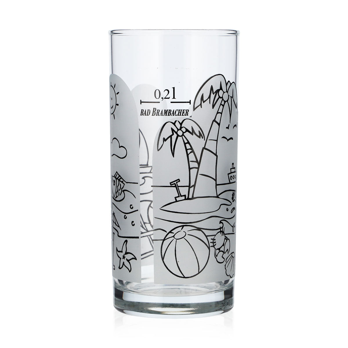 Bicchiere da acqua Bad Brambacher, 0,2 l, con logo satinato – Vista 3