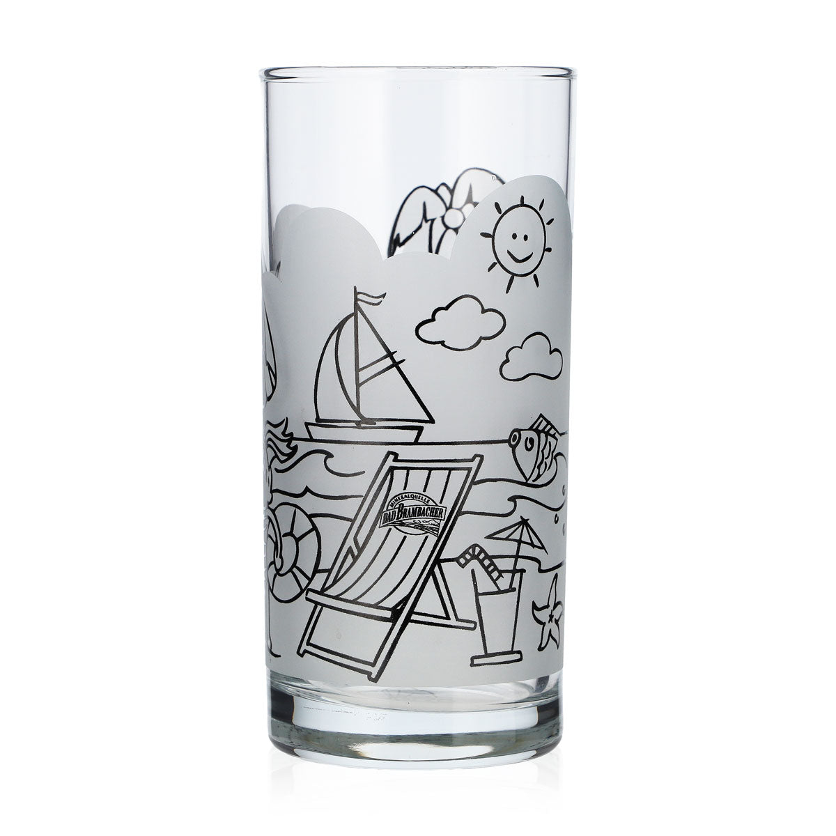 Bicchiere da acqua Bad Brambacher, 0,2 l, con logo satinato – Vista 4