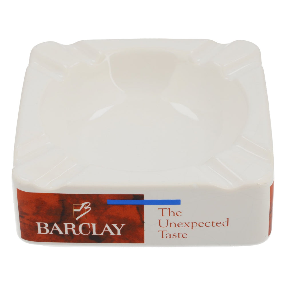 Barclay Posacenere Posacenere in ceramica retrò anni '80 bianco 13x13 cm