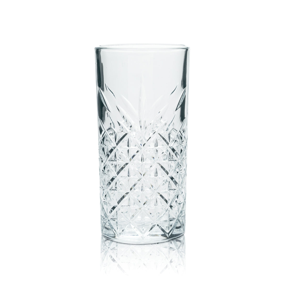 Set da 12 bicchieri Bathtub Gin 400 ml Highball Longdrink con rilievo Pasabahce robusti – Vista 3