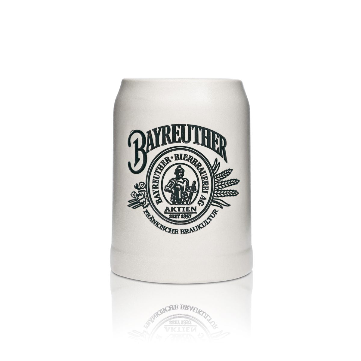 Bicchiere da birra Bayreuther Tonkrug 0,625 l in ceramica, boccale Seidel, per appassionati
