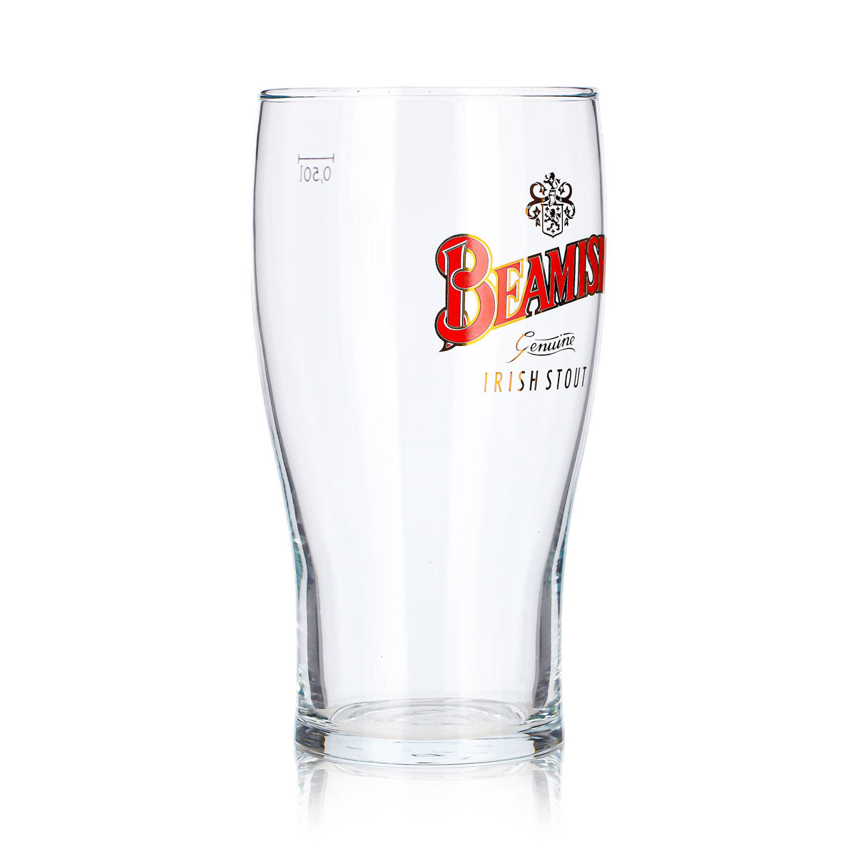 Bicchiere da birra Beamish da 0,5 l con logo Irish Stout e stemma – Vista 3