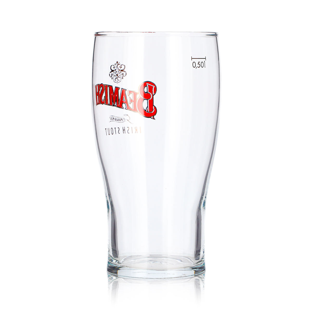 Bicchiere da birra Beamish da 0,5 l con logo Irish Stout e stemma – Vista 4