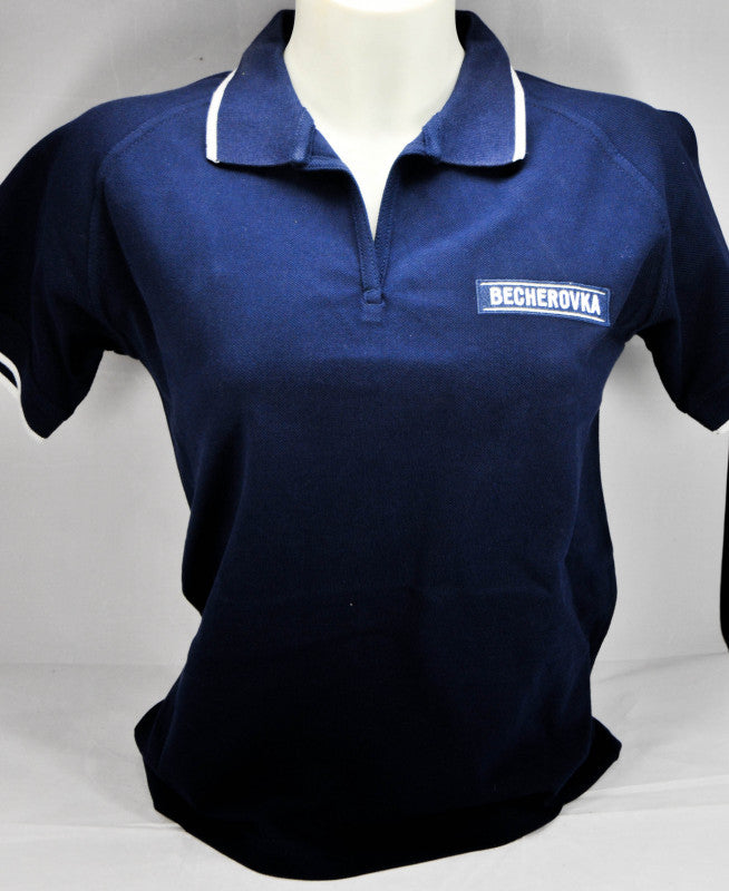 Becherovka Vodka Polo Shirt Camicia da cameriere Abbigliamento Uomo Taglia S, blu