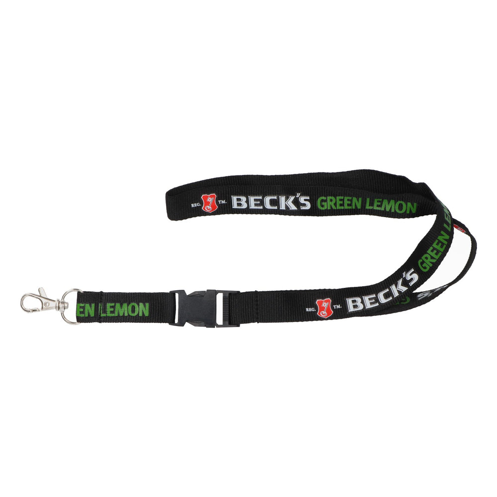 Becks Bier Portachiavi Lanyard Green Lemon nero