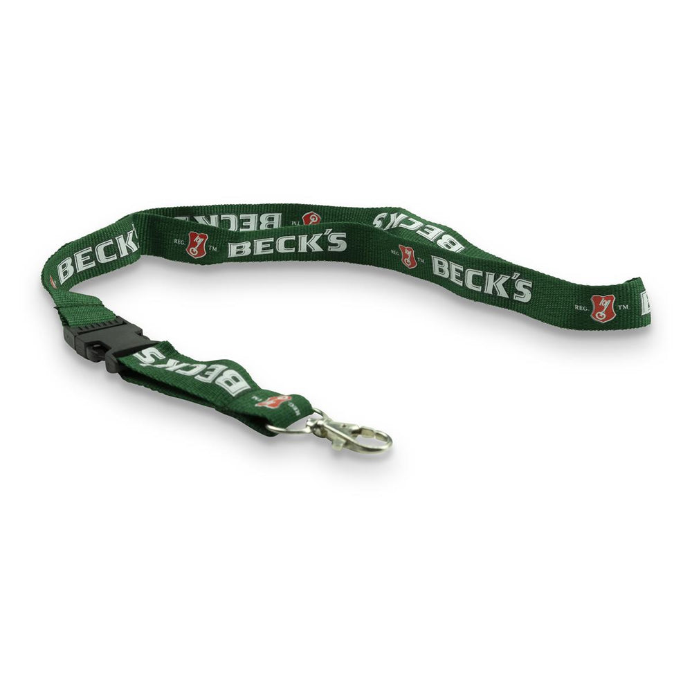 Becks Birra Lanyard verde con moschettone e portabadge Accessorio