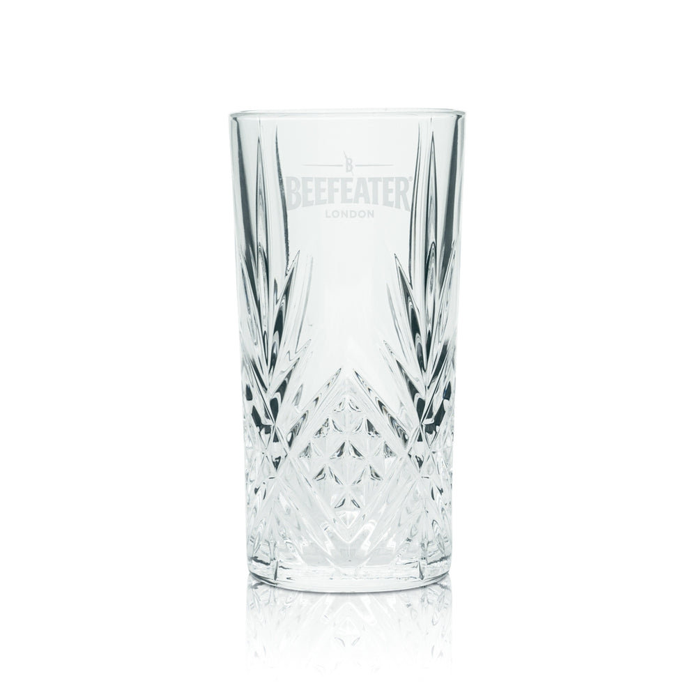 Bicchiere Beefeater Gin 0,3 l Bicchieri da long drink con rilievo Contorno cocktail Cristallo Gastronomia