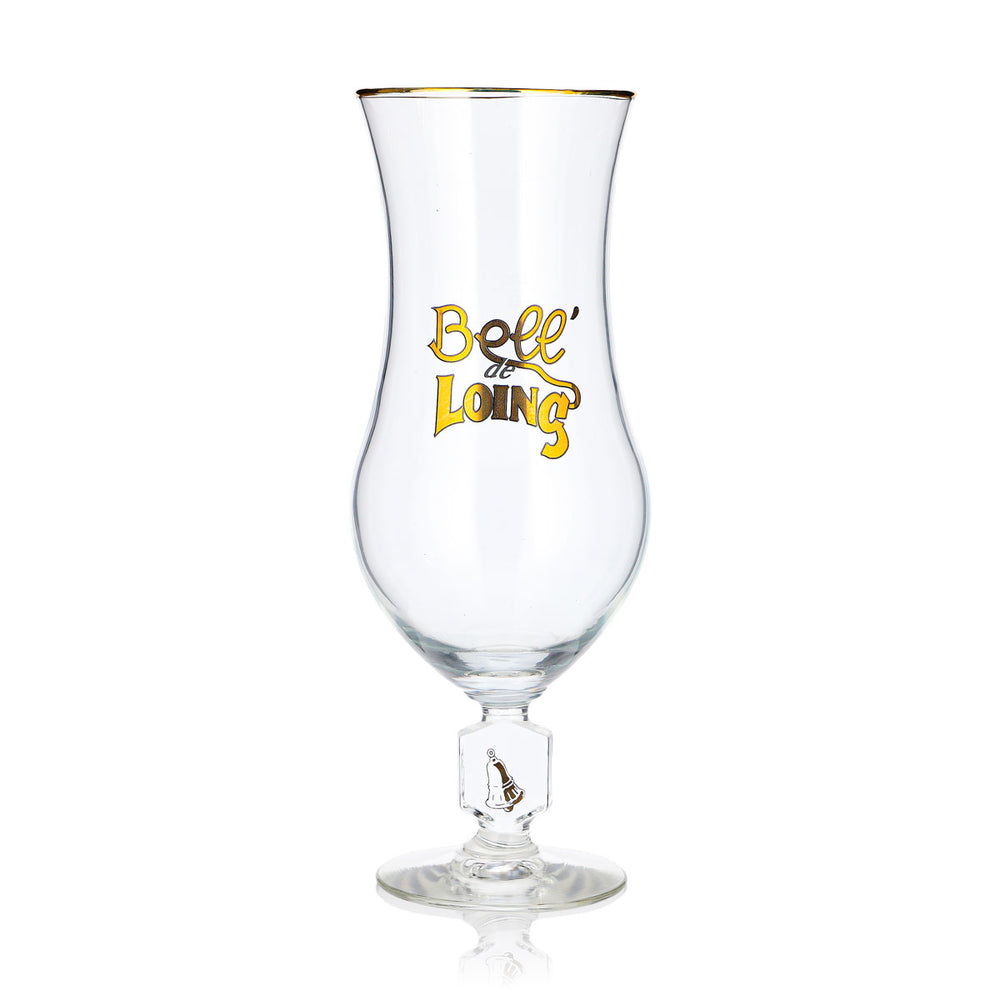 Bicchiere da birra Bell' De Loing da 0,33 l, a calice con bordo dorato, Durabor