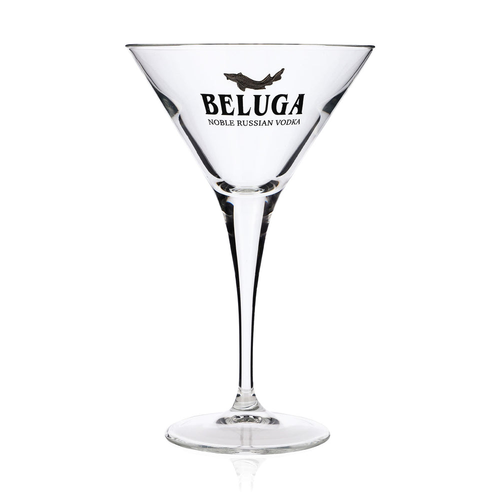 Beluga Vodka Bicchiere / Bicchieri Bicchiere da cocktail con emblema metallico "Pesce" Edel