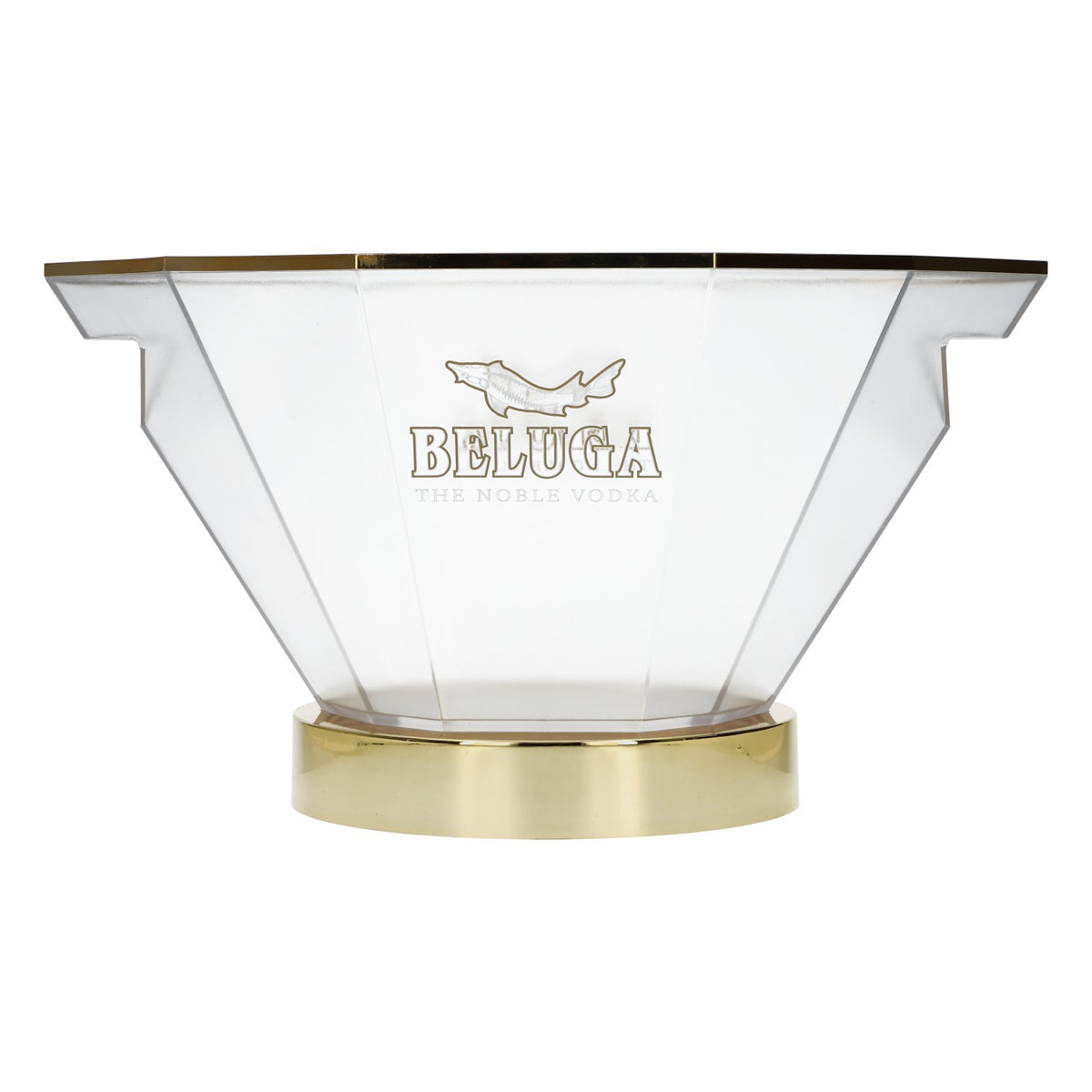 Beluga Vodka Kühler - Raffreddatore per bottiglie con LED e batteria ricaricabile, oro/trasparente - Accessori da bar di lusso