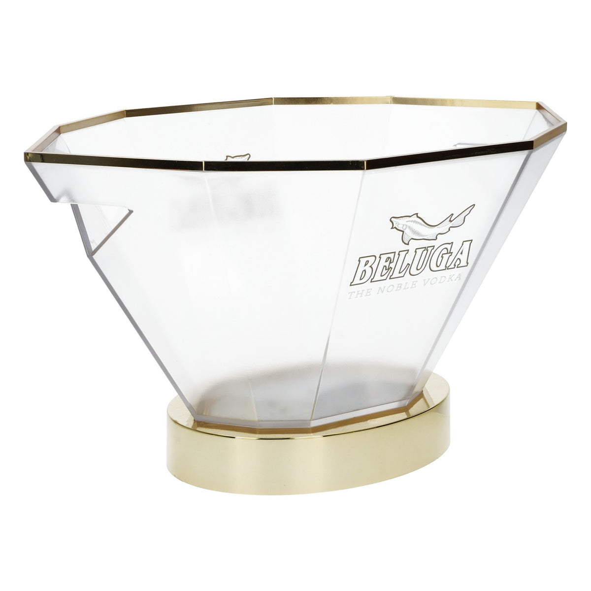 Beluga Vodka Kühler - Raffreddatore per bottiglie con LED e batteria ricaricabile, oro/trasparente - Accessori da bar di lusso – Vista 2