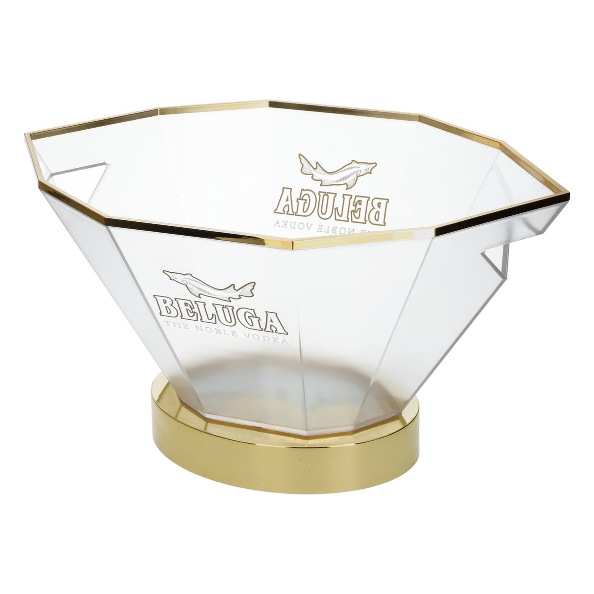 Beluga Vodka Kühler - Raffreddatore per bottiglie con LED e batteria ricaricabile, oro/trasparente - Accessori da bar di lusso – Vista 4