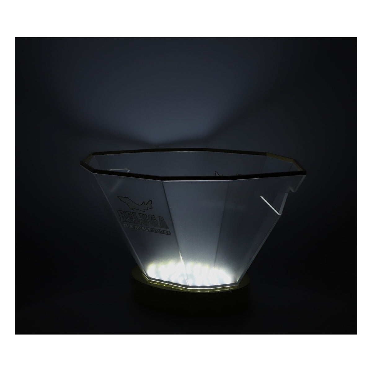 Beluga Vodka Kühler - Raffreddatore per bottiglie con LED e batteria ricaricabile, oro/trasparente - Accessori da bar di lusso – Vista 7