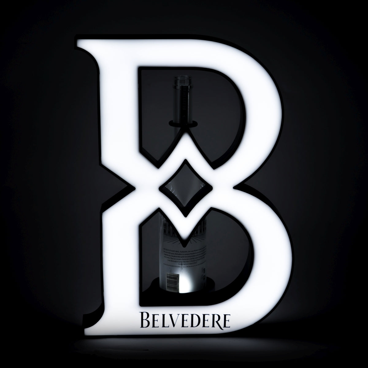 Belvedere Vodka Glorifier 56x35 LED 1,75 l bottiglie con versatore Insegna luminosa Bar – Vista 5