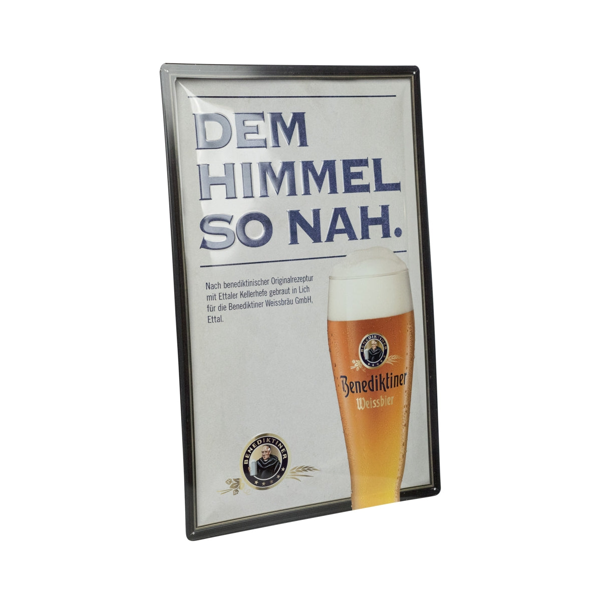 Targa in latta Benediktiner Bier Himmel 60x41 cm in stile smaltato per appendere alla parete – Vista 3