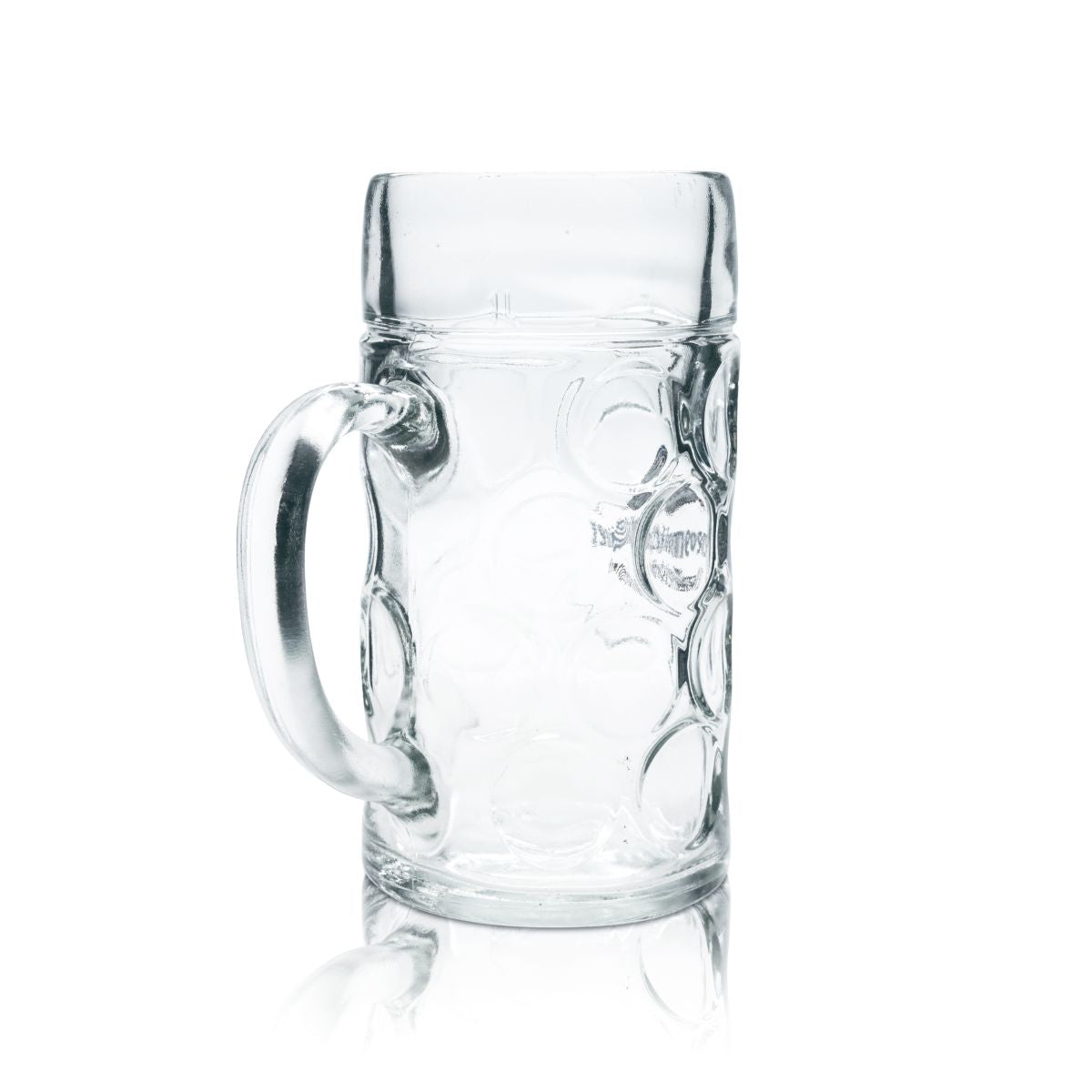 Bicchiere da birra Benediktiner da 1 litro, boccale Seidel, bicchieri sagomati, birrificio Weissbräu – Vista 3