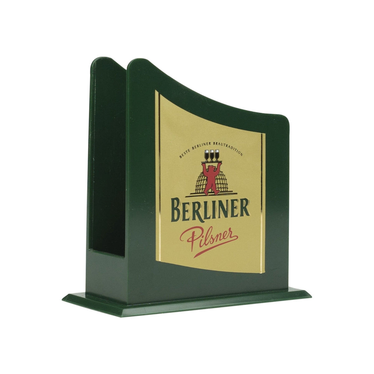 Sottobicchiere da birra Berliner Pilsner verde, espositore da tavolo, sottobicchiere