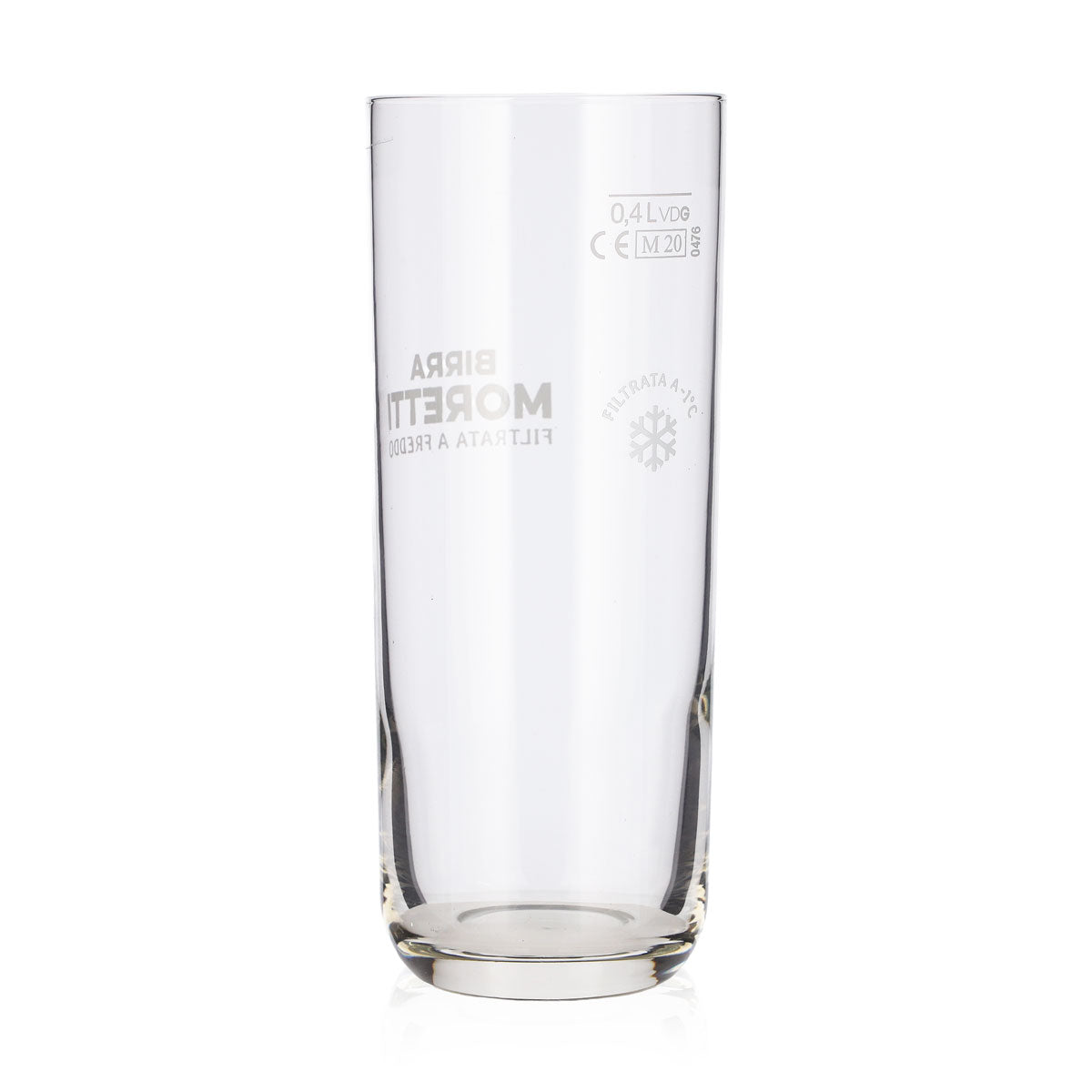 Bicchiere da birra Birra Moretti da 0,4 l, bicchiere tumbler con logo bianco, bicchiere da birra Willibecher – Vista 3