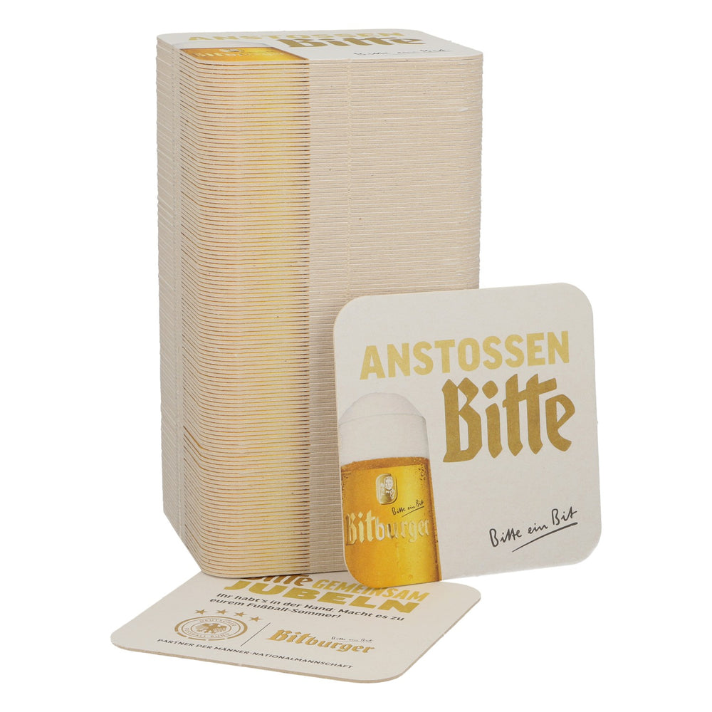 Birra Bitburger, sottobicchiere, sottobicchiere DFB, edizione speciale DFB, nuovo, beige