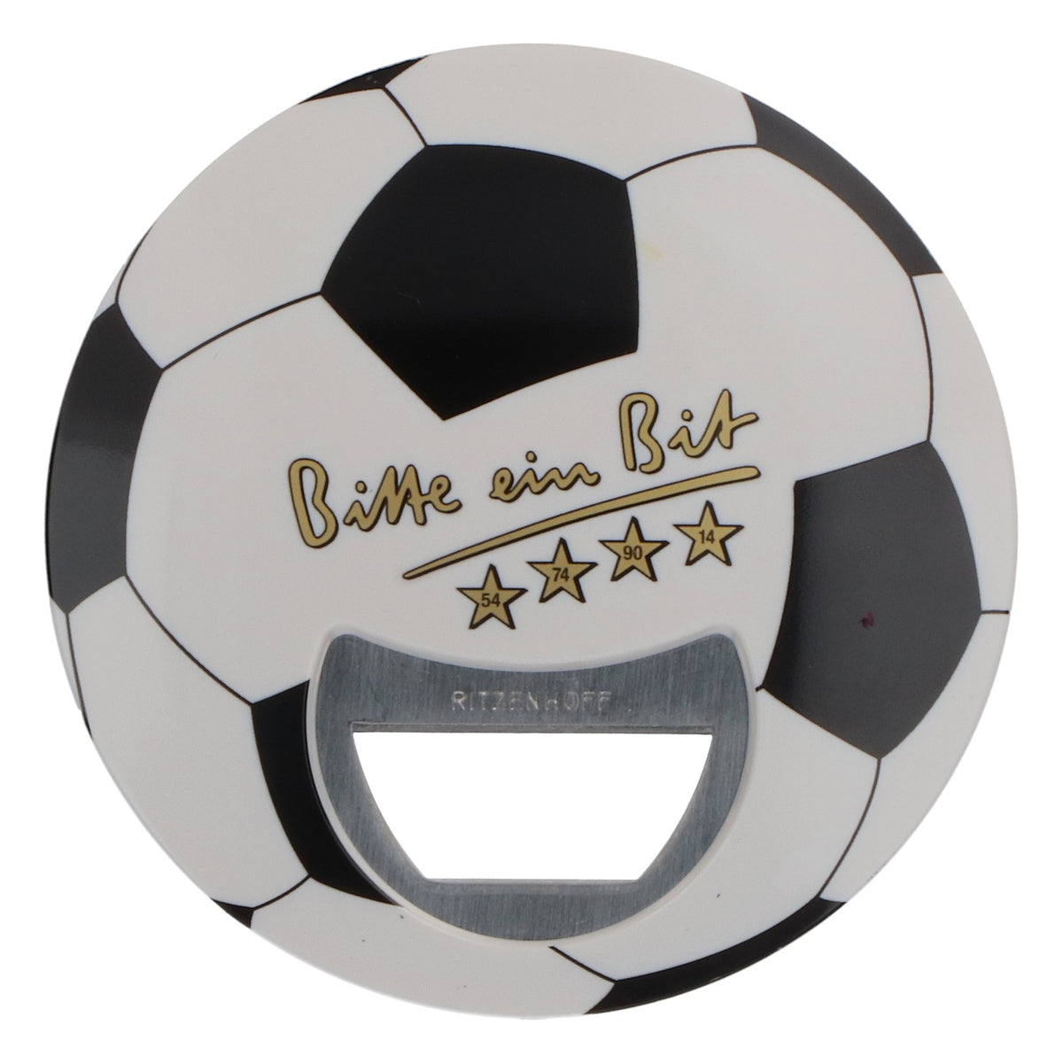 Apribottiglie Bitburger a forma circolare  Campione del mondo di calcio 2014 Ritzenhoff – Vista 2