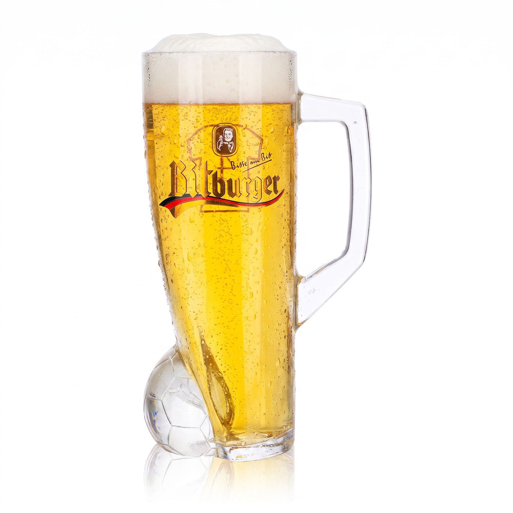 Bicchiere da birra Bitburger da 0,4 l, boccale DFB Premium analcolico, numero di maglia 4