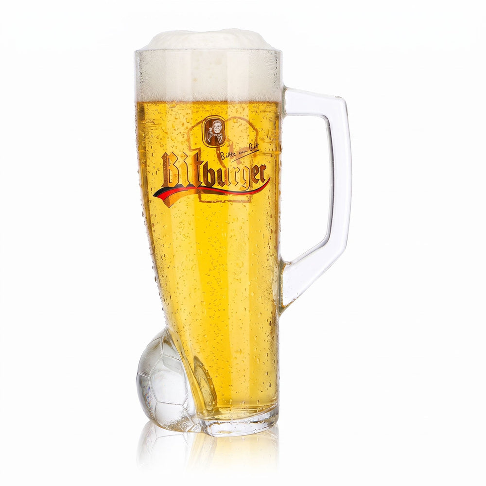 Bicchiere da birra Bitburger da 0,4 l, boccale DFB Premium analcolico, numero di maglia 9
