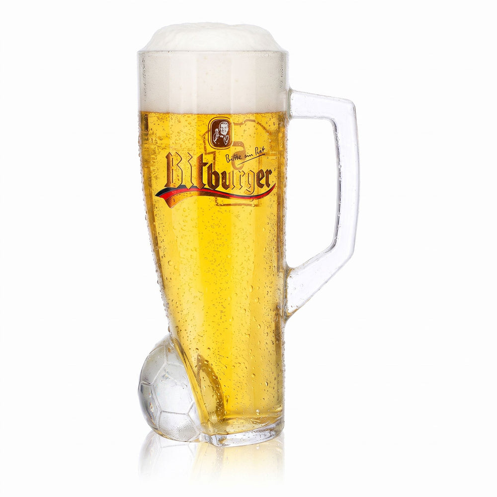 Bicchiere da birra Bitburger da 0,4 l, boccale DFB Premium analcolico, numero di maglia 5