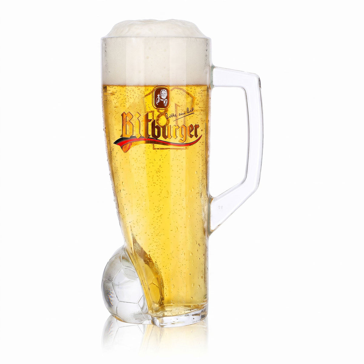 Bicchiere da birra Bitburger da 0,4 l, boccale DFB Premium analcolico, numero di maglia 18