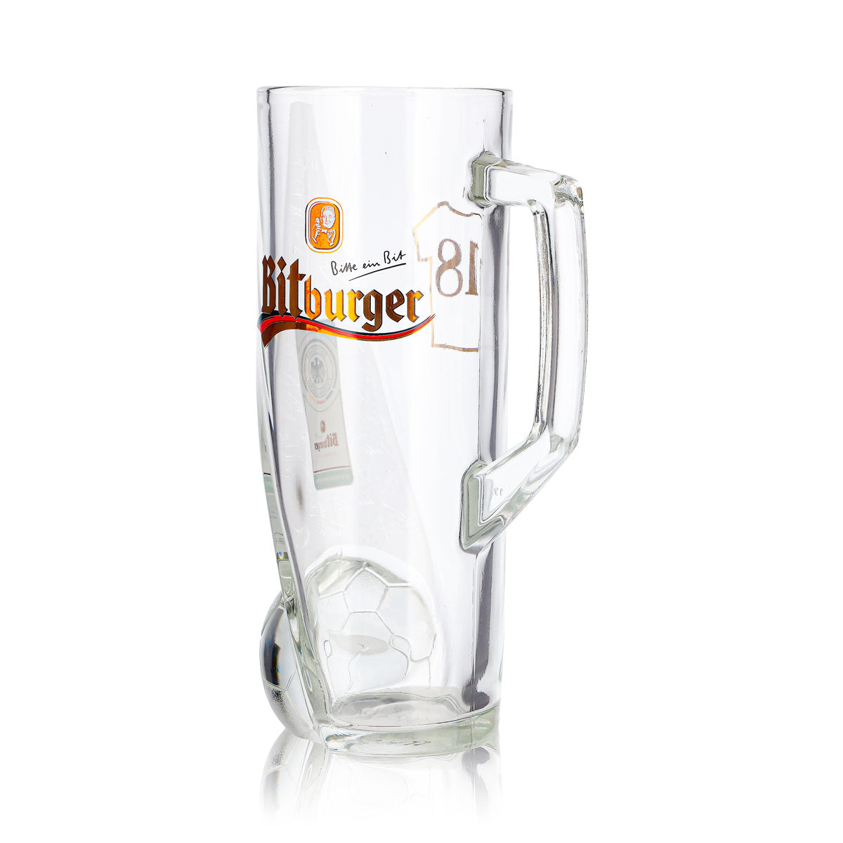 Bicchiere da birra Bitburger da 0,4 l, boccale DFB Premium analcolico, numero di maglia 18 – Vista 6