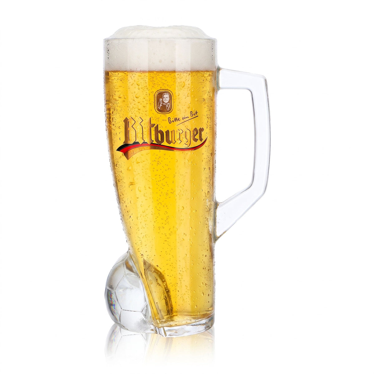 Bicchiere da birra Bitburger da 0,4 l, boccale DFB Premium analcolico, numero di maglia 17