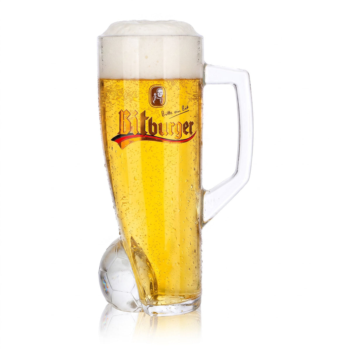 Bicchiere da birra Bitburger da 0,4 l, boccale DFB Premium analcolico, numero di maglia 19