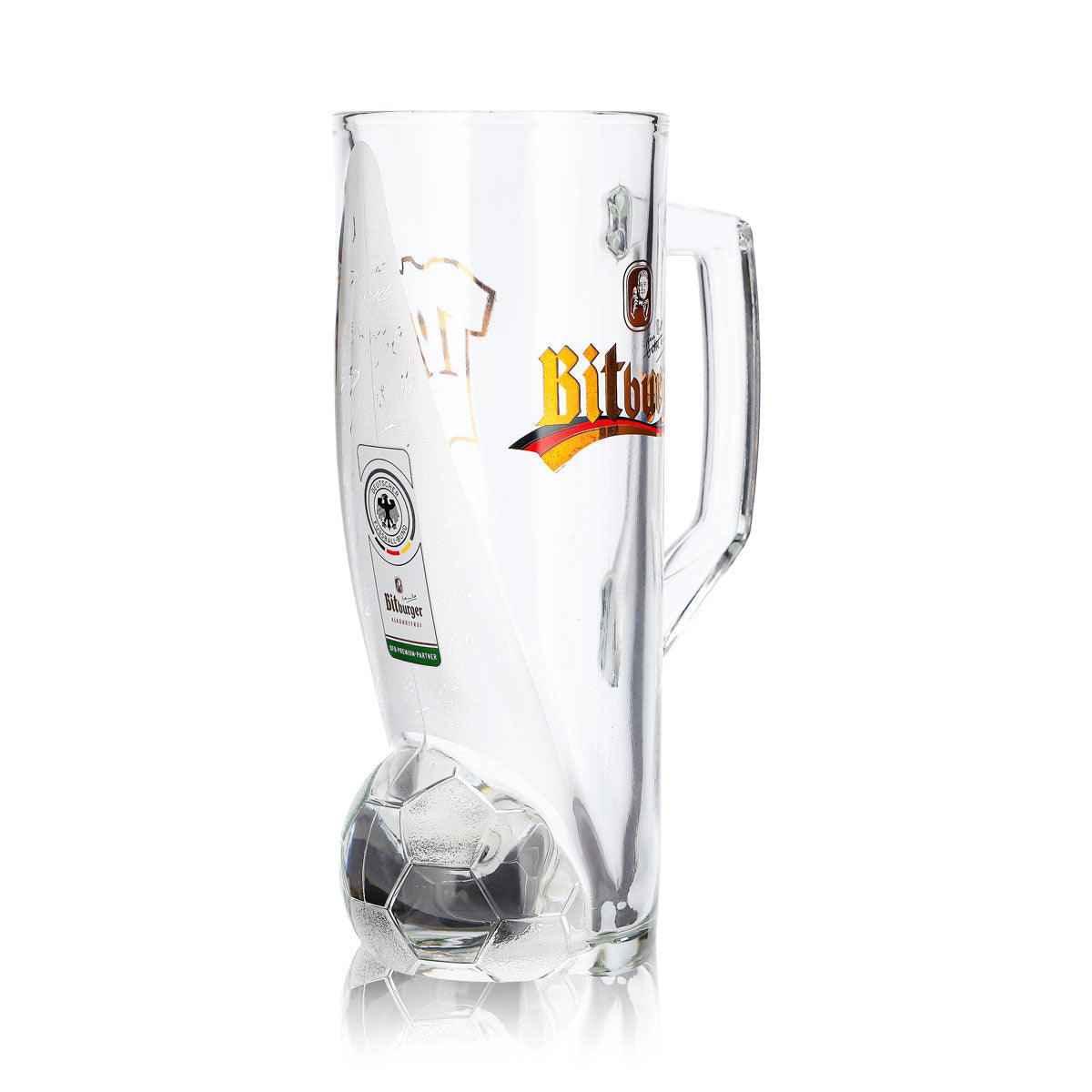 Bicchiere da birra Bitburger da 0,4 l, boccale DFB Premium analcolico, numero di maglia 10 – Vista 3