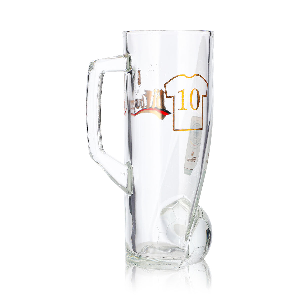Bicchiere da birra Bitburger da 0,4 l, boccale DFB Premium analcolico, numero di maglia 10 – Vista 5