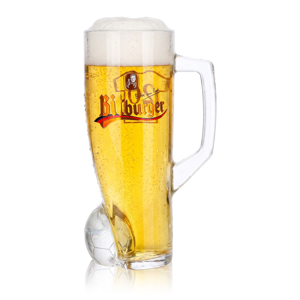 Bicchiere da birra Bitburger da 0,4 l, boccale DFB Premium analcolico, numero di maglia 20