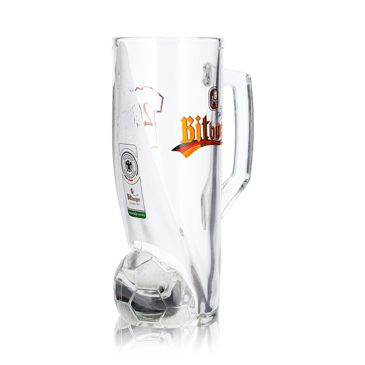 Bicchiere da birra Bitburger da 0,4 l, boccale DFB Premium analcolico, numero di maglia 20 – Vista 3