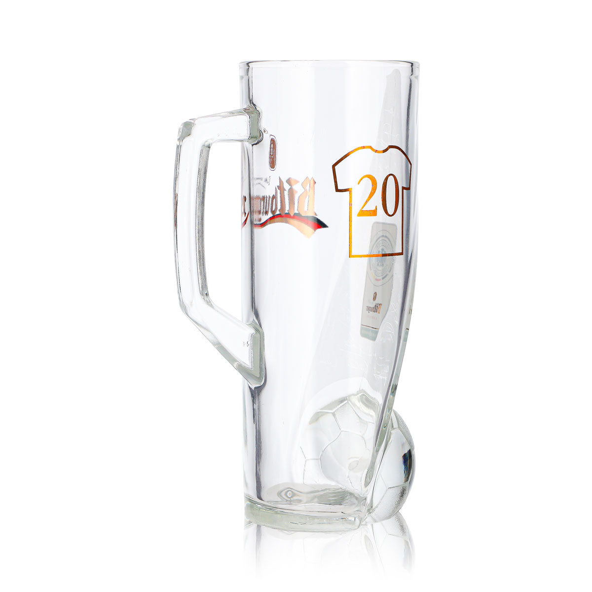 Bicchiere da birra Bitburger da 0,4 l, boccale DFB Premium analcolico, numero di maglia 20 – Vista 5