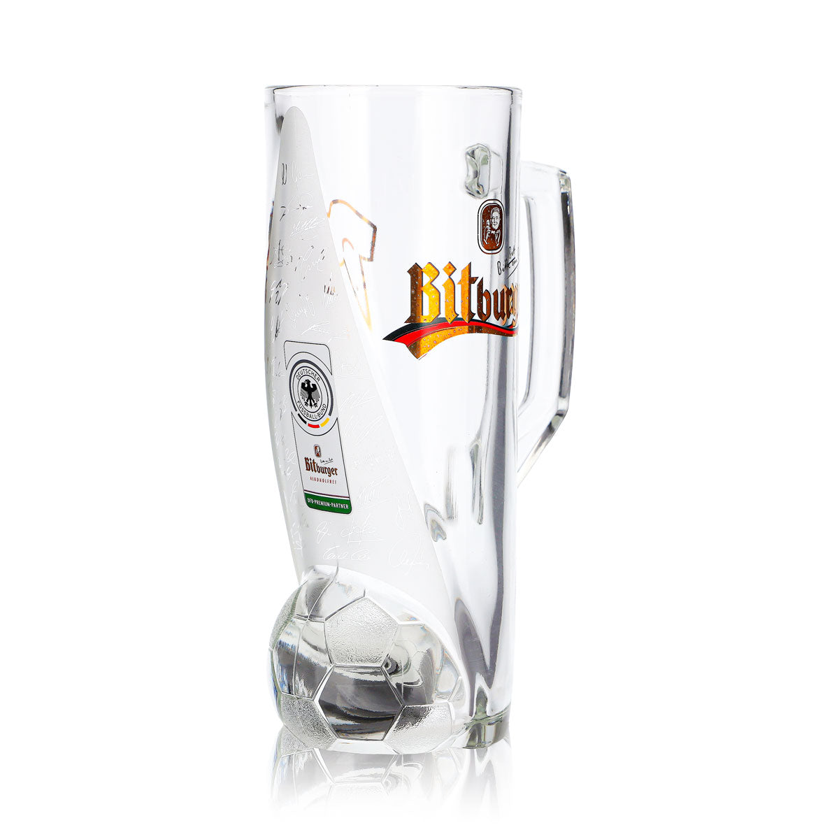Bicchiere da birra Bitburger da 0,4 l, boccale DFB Premium analcolico con numero di maglia 22 – Vista 3