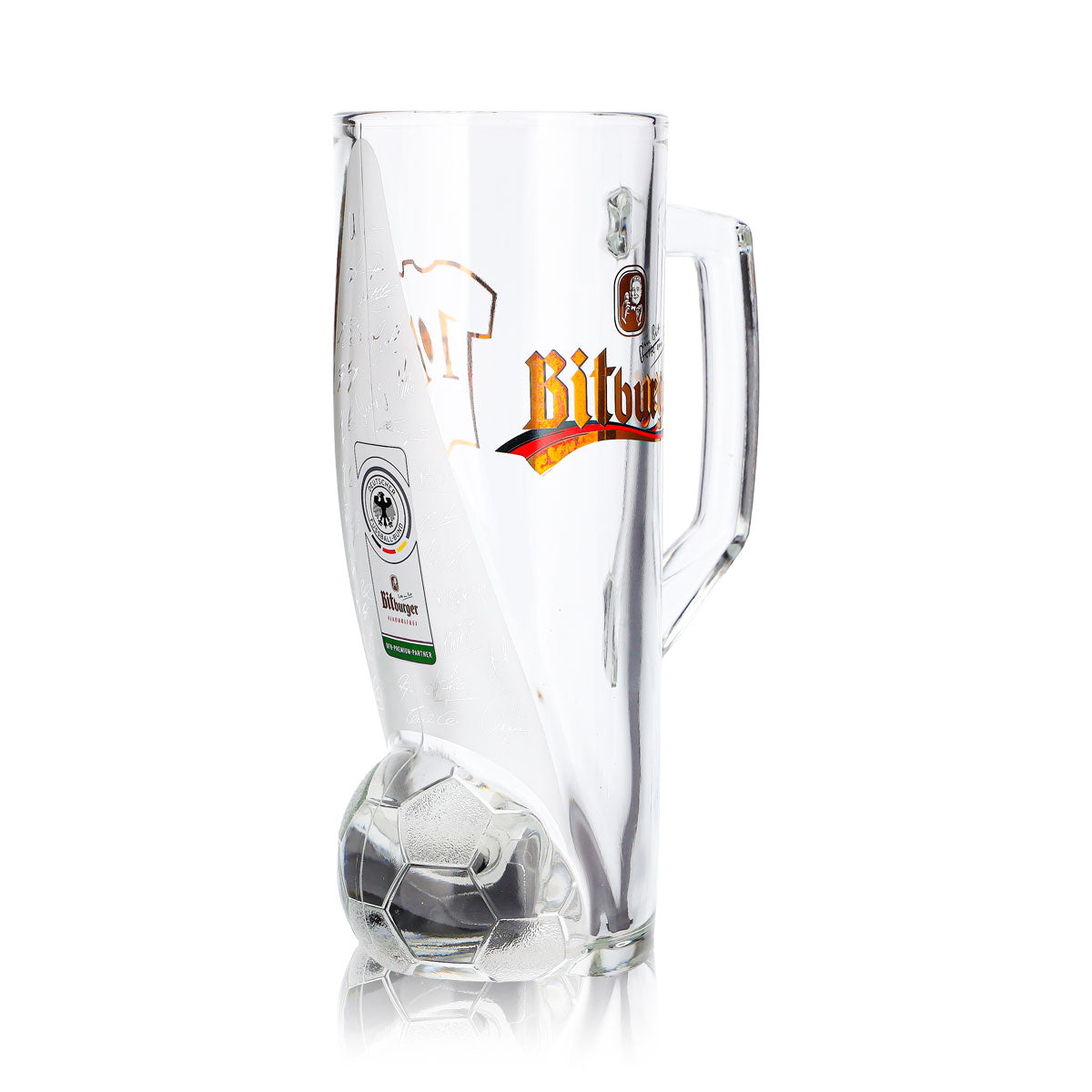 Bicchiere da birra Bitburger da 0,4 l, boccale DFB Premium analcolico, numero di maglia 16 – Vista 3