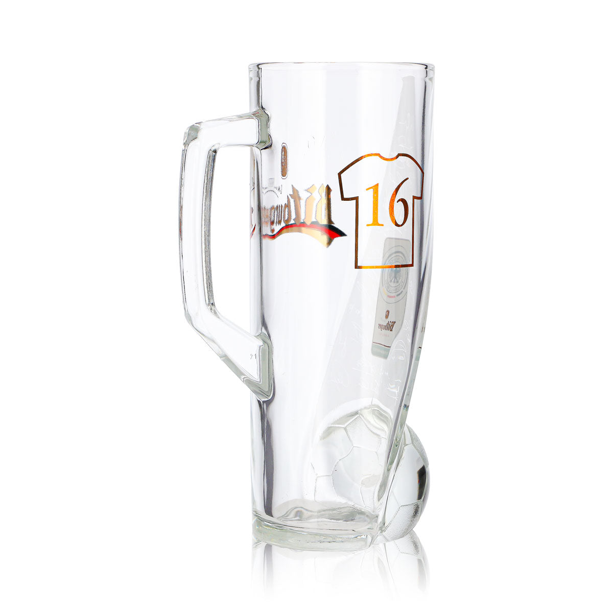 Bicchiere da birra Bitburger da 0,4 l, boccale DFB Premium analcolico, numero di maglia 16 – Vista 5