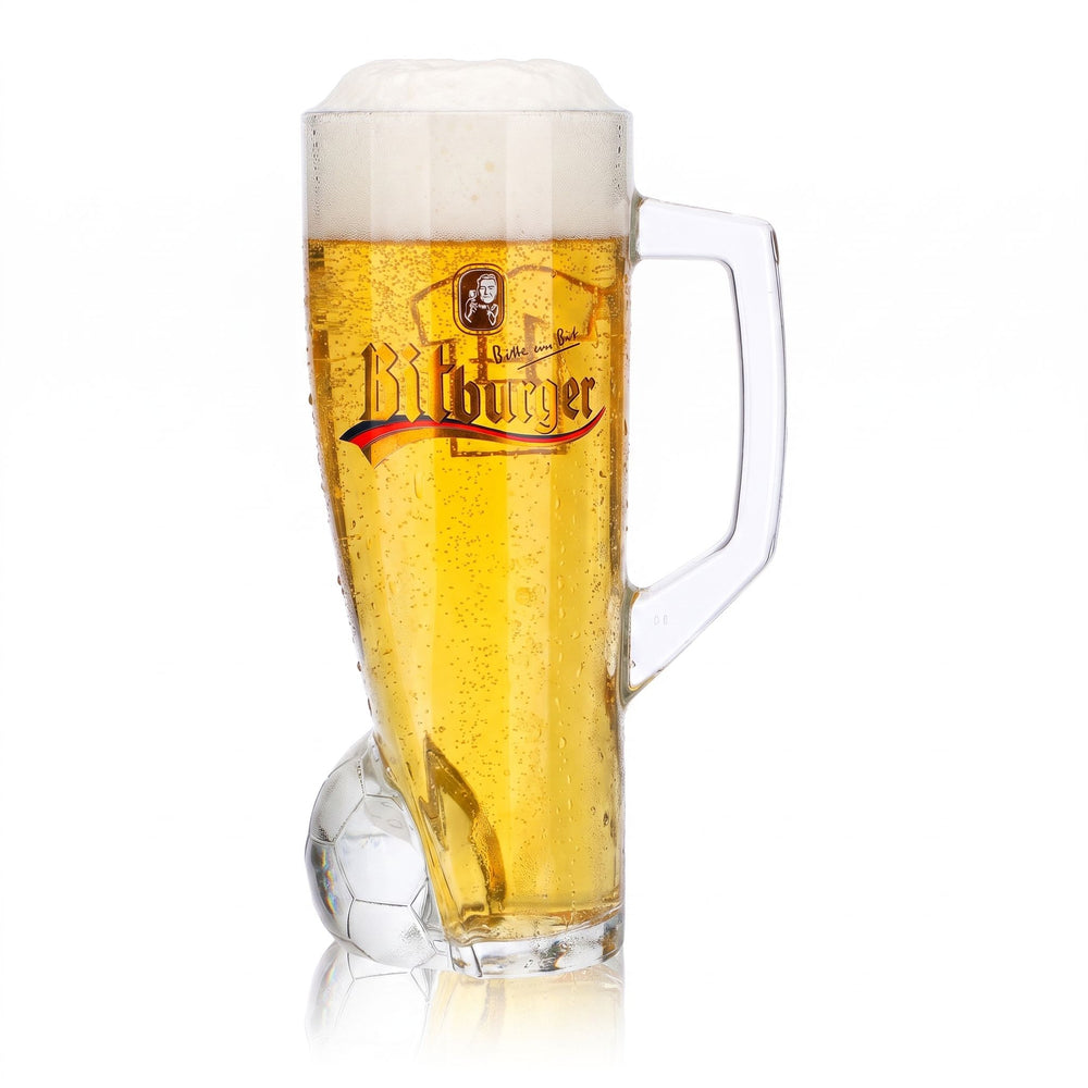 Bicchiere da birra Bitburger da 0,4 l, boccale DFB Premium analcolico, numero di maglia 14