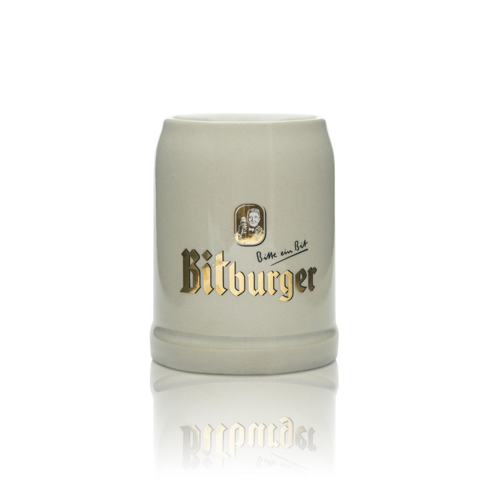 Bicchiere da birra Bitburger 0,5 l boccale Seidel Humpen con manico bicchieri in terracotta per la ristorazione