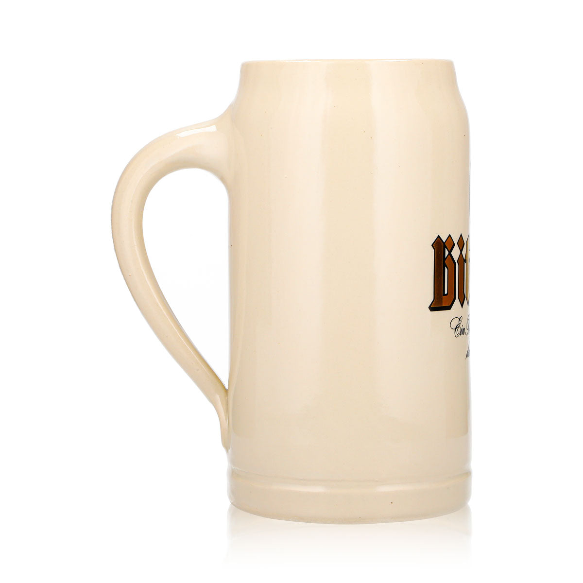 Bicchiere da birra Bitburger da 1 l, boccale in terracotta, terracotta Sahm, boccali bavaresi – Vista 4